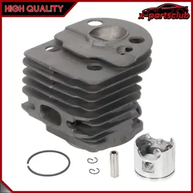 X106656p01 X-partsclub 46mm For Husqvarna 51 55 Chainsaw Cylinder Piston Kit And Rings Pin Circlips