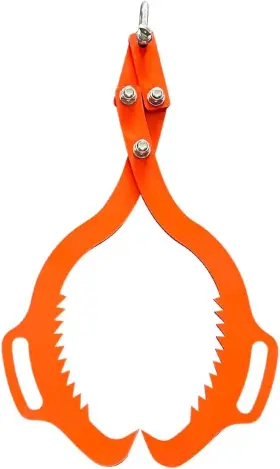 2claw-28in Xropurr 2 Serrated Claw Hook Log Lifting Tongs Heavy Duty Grapple Timber 28 Inch