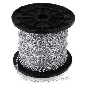 Link-09 Yaocom 50 Ft Galvanized Steel Hanging Jack Chain Silver 50ft 1.3mm