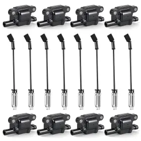 748uu Yikesai Uf413 Set Of 8 Square Ignition Coil Pack And Spark Plug Wires Compatibl