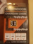 Campndoor 10 Chainsaw 3/8" Lp Pitch 050" Gauge 40 Drive Links New Pack. Price: $7.50.