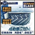 Holzfforma 100FT Roll .404 .063 Full Chisel Saw Chain Wagners New. Price: $300.00.