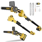 Troozy 2-IN-1 Pole & Mini Chainsaw Cordless 6" Brushless Trimming Pruning Used. Price: $124.99.