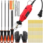 Electric Chainsaw Sharpener Kit With 8 Files & 45 Diamond Tools For All New. Price: $66.42.