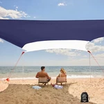 Wekapo Beach Shade Canopy, 7X7 Ft Tent Sun Shelter With 4 Poles, Large San New. Price: $71.00.