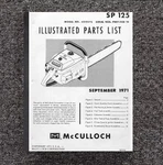 Parts Manual Fits Mcculloch Chainsaw Sp 125 600076 2-CYCLE Gas 1971 Good. Price: $19.97.