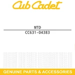 Mtd 631-04383 Pole Asm. 6"PS Remington Wizard Branch RM1015SPS RM1015P RM0815P New. Price: $86.95.