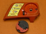 Poulan Craftsman 3314 3416 3816 4018 4218 Clutch Cover With Tensioner And Nut Used. Price: $25.00.