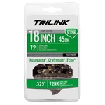 Trilink Chainsaw .325 .050 72DL 18IN Semi-chisel Stens 25072NKTK New. Price: $23.99.
