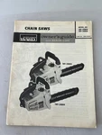 "montgomery Ward Chain Saw Owner's Guide+parts List" (TMY-24062A/TMY-24064A) Good. Price: $12.00.