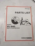 Homelite Parts List Book Manual Catalog Xl 98 Multi Purpose Saw Used. Price: $13.11.