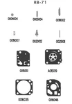 Genuine Oem Zama Part # RB-71 Carburetor Repair Kit New. Price: $12.99.