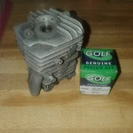 Husqvarna 334T Cylinder And New Golf Piston Kit Used. Price: $60.00.