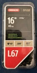 Oregon L67 Controlcut Chain 16", .325", .063", 67DL Open. Price: $17.00.