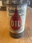 Vintage Remington Advertising Chain Saw Oil 16 Oz Steel Can Empty Collectible Used. Price: $73.15.