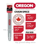 Oregon Chainsaw Bar And H78 Link .325 Pitch .050 Ga. 200PXBK041 New. Price: $29.88.
