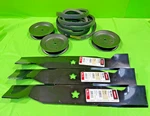 New For Husqvarna YTA24V48 48" Deck Blades Pulleys Belt 180054 593773401 153532. Price: $62.95.