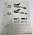 1978 Sears Craftsman Chainsaw 358.352320 358.352350 Owners Manual 2.3A 2.3PS Used. Price: $12.95.