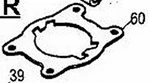 Cylinder Base Head Gasket 224022 Mcculloch Trimmer MC-9014-320001 Open. Price: $12.99.
