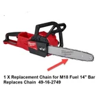 14" Chainsaw 3/8 Lp .043 G 52 Dl Lynxx Kobalt Rpl 49-16-2749 E-00228 New. Price: $11.88.