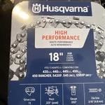 Husqvarna Chainsaw 18-INCH .050 Gauge .325 Pitch Kickback Low-vibra... New. Price: $24.00.