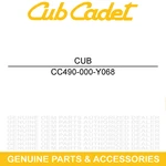 Cub Cadet 490-000-Y068 Bar & Chain Oil New. Price: $18.95.