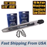 Holzfforma 24" 3/8 .058 84DL Guide Bar Hus 365 372 395 Chainsaw New. Price: $78.88.