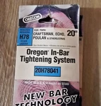 Oregon 20" 20H78041 Chainsaw Bar. Echo, Poulan, Homelite. .325 ST7 Open. Price: $39.99.