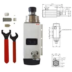 220V Square Spindle Motor With Flange ER32 Collet Nut Fan Cooling 4.5KW 18000RPM New. Price: $562.12.