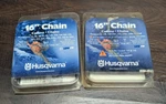 Lot Of 2 - Husqvarna 531300446 16" Chainsaw 3/8" Lp .050" 56DL New. Price: $25.00.