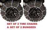 Rear Atv Tire Snow Ice Chains 25X11X12 25X11-12 10 Bar Sportsman 500 Bungees New. Price: $119.90.