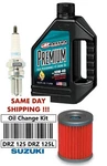 For Suzuki Drz 125 Premium Oil Change Kit Ngk Spark Plug Filter New. Price: $27.50.