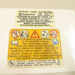 Oem Husqvarna Top Cover Decal Set, Model 288 Used. Price: $14.00.
