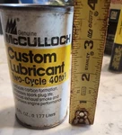 Vintage Collectible Mcculloch 2 Cycle Oil 40TO1 Custom Lubricant 6OZ Full New. Price: $16.00.