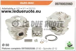 097000206D Cylinder And Piston Oleo-mac 971 GS720 Chainsaw Original 50 New. Price: $366.16.