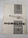 Homelite Parts List Book Catalog Manual Chain Saws Xl 101 102 103 104 24106-A Used. Price: $18.36.