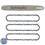 Kohnkdllc Pack 20 INCH.325" Pitch, 063" Gauge, 81 Drive Links+ Guide Bar, New. Price: $81.99.