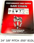 24" Chain 81DL 3/8" Fit Poulan 4200 4400 306A 361 245 6700 3750 7700 8500 6500 New. Price: $22.95.