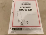 Homelite Model 20" Side Discharge Electric Mower Parts List JA-99292-9 New. Price: $14.99.