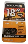 Maxpower Value Pack Chains For 18" Craftsman Echo Homelite Poulan Saws S62 New. Price: $17.99.