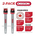 2-PACK Oregon 20K095E72 584271 200SFHK095 20" Pro Chainsaw Bar And New. Price: $59.98.