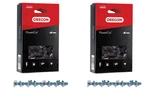 36" Oregon 2-PACK Powercut Full Chisel Chains 3/8 Pitch .063 Gauge, 75EXL114G(2) New. Price: $84.80.
