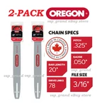 2-PACK 20" Oregon Chainsaw Bar H78 Link .325 Pitch .050 Ga. 200PXBK041 New. Price: $56.88.