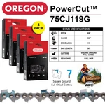 4-PACK Oregon Powercut Chains- 75CJ119G (3/8" Pitch, .063" Gauge, Dl) New. Price: $150.47.