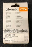 Stihl Oilomatic Cutting Chain 3974 005 0079 Ansi Yellow 20" Bar- Nos Open. Price: $24.99.