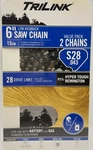 Trilink Pack Saw Chain 6 Semi Chisel 3/8 Pitch 043 28 Drive Links New. Price: $16.97.