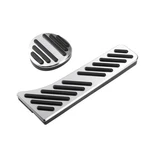 Motoforti Brake And Accelerator Pedal Covers, 8.39"X2.91", Black, Silver Tone New. Price: $36.50.