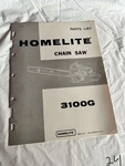 Homelite Chainsaw 3100G Parts List No. 24444 #370 Sales Manual Catalog Specs Acceptable. Price: $23.62.