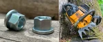 Pioneer Poulan Chainsaw 9/16" Bar Nut Set W/ Integral Washer P41 P45 P51 P61 655 New. Price: $25.00.