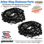 (2 Pack) 14 Chainsaw 3/8 .050 Dl Fits Husqvarna 531300372, 576936552 New. Price: $18.93.